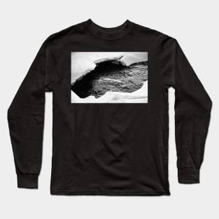 Close Up Of Frozen River Stream Long Sleeve T-Shirt